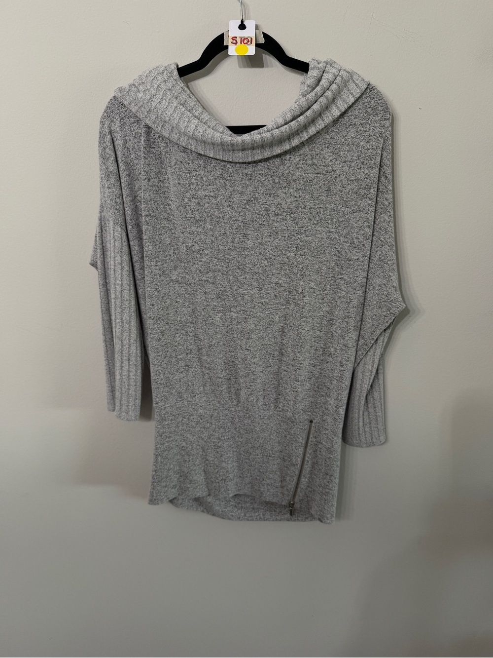 Women’s White House Black Market Gray Cowl Neck Dolman Sweater Small